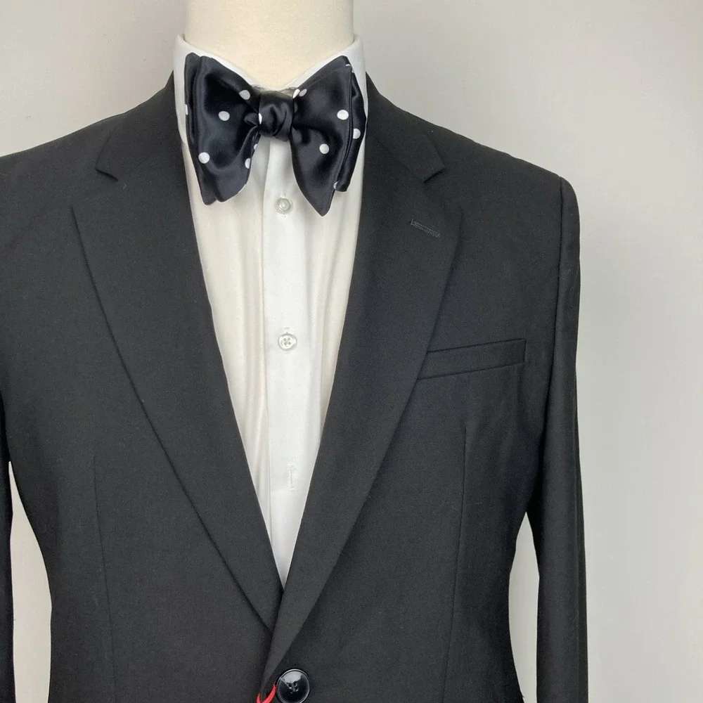Hugo Boss Mens Modern fit Sport Coat Blazer 38R Black Solid Stretch